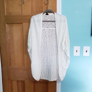 Forever 21 white short sleeve cardigan
